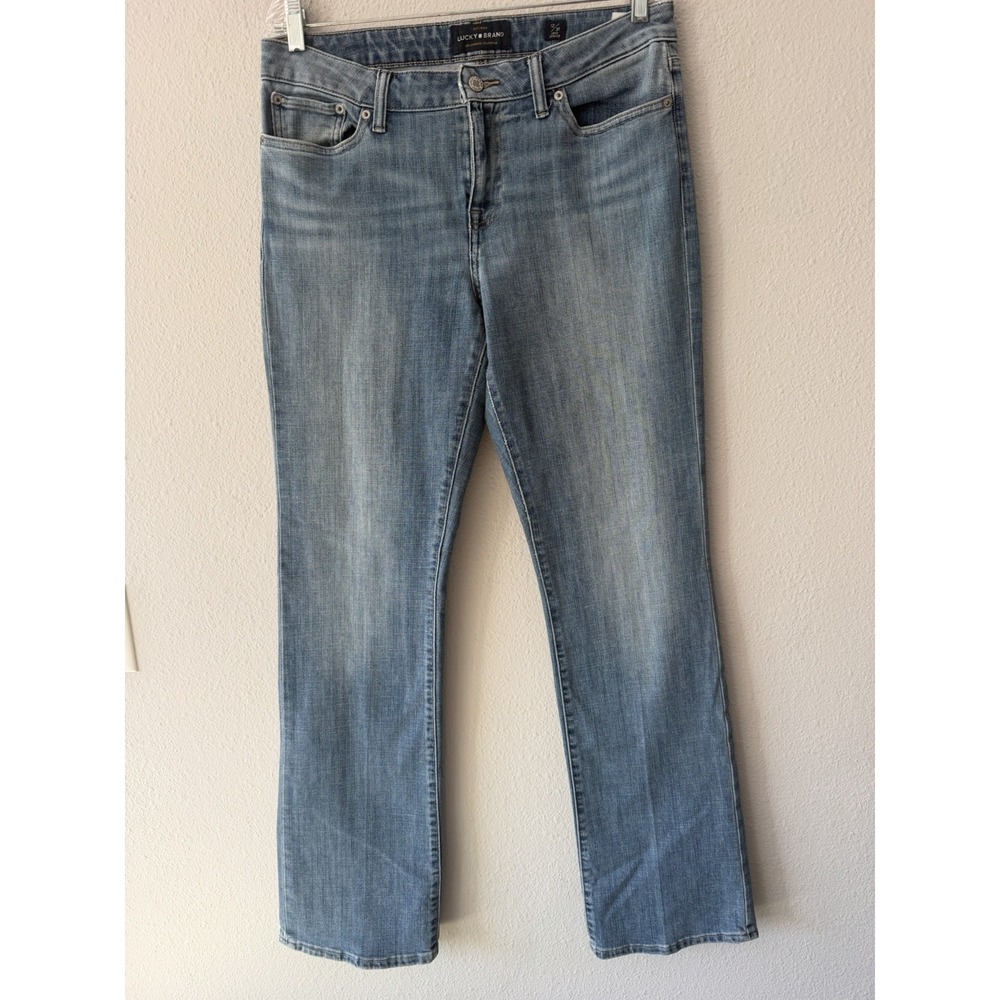Lucky Brand Womens Lolita Boot Cut Stone Wash Jeans Blue Mid Rise Size 12/31 L